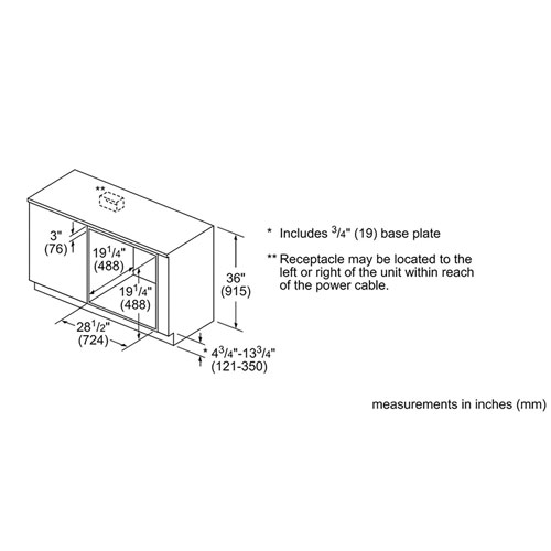 Bosch 30" Built-In Microwave - Stainless Steel