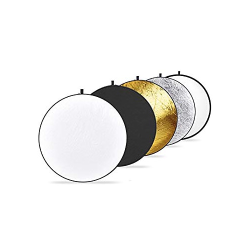 Image 1 of 16.. Vivider 24 inch / 60cm 5-in-1 Collapsible Multi-Disc Light Photography Reflector with Bag - Translucent, Silver, Gold, Wh