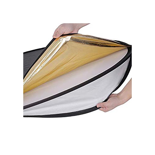 Vivider 24 inch / 60cm 5-in-1 Collapsible Multi-Disc Light Photography Reflector with Bag - Translucent, Silver, Gold, Wh