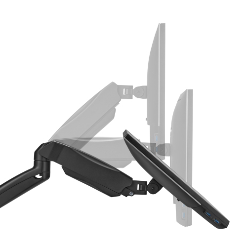 Bras de moniteur simple à ressort mécanique Duramex, support de bureau entièrement réglable / support articulé pour écran ACL jusqu'à 32 po