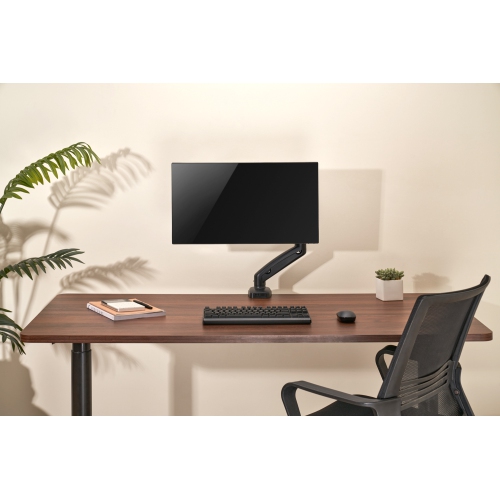 Bras de moniteur simple à ressort mécanique Duramex, support de bureau entièrement réglable / support articulé pour écran ACL jusqu'à 32 po