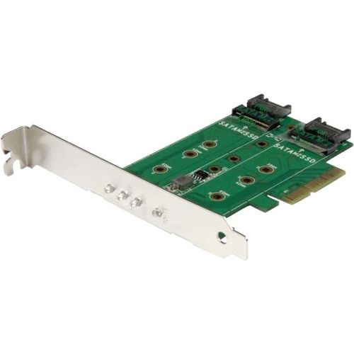StarTech 3PT M.2 SSD Adapter Card - 1x PCIe 2x SATA M.2 PCIe 3.0