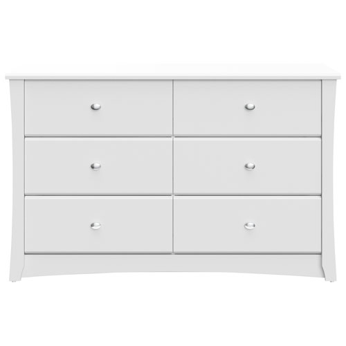 Storkcraft Crescent 6-Drawer Nursery Dresser-White