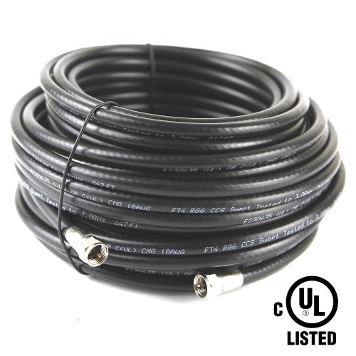 KUNOVA  (Tm) 50 Ft Rg-6 Satellite Tv Coaxial Cable Rg6 3.0 Ghz 50Ft New With Connectors Ul Cmg High quality cable, Plug and play