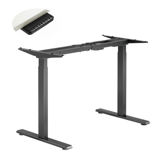 DURAMEX  (Tm) Dual Motors 2 Segments Max. Height 1200MM Electric Sit-Stand Desk Frame for 43" to 78" Table Top to w Memory Controller (Surface Is