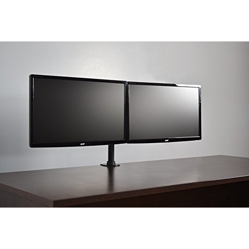 Bras double pour moniteur Duraamex ™ Support de bureau entièrement réglable/support articulé pour 2 écrans ACL jusqu'à 32 po