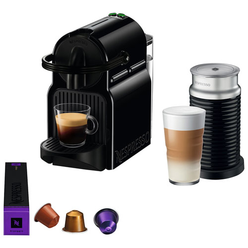 Best Buy: Nespresso Inissia/Aero+ Espresso Maker and Milk Frother Black  A+D40-US-BK-NE