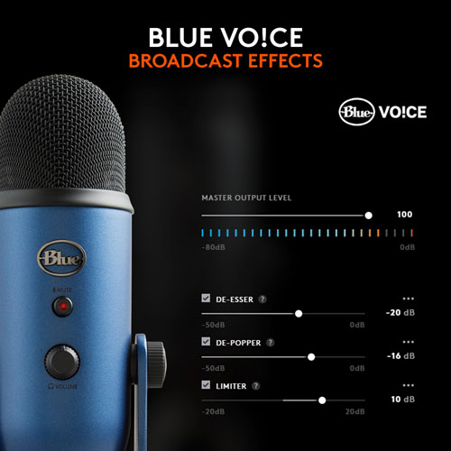 Microphone USB Yeti de Blue Microphones - Bleu minuit