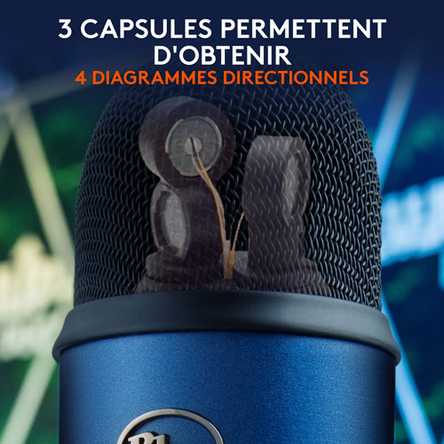 Microphone USB Yeti de Blue Microphones - Bleu minuit