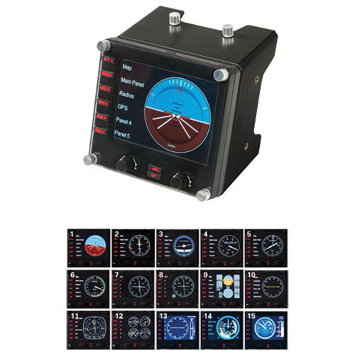 Tableau de bord Pro Flight de Saitek de Logitech G - Noir