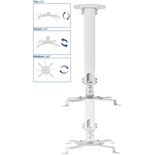 Duramex Projector Mount - Universal Ceiling Bracket LCD DLP Tilt 360? Swivel