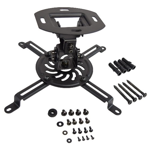 Duramex Projector Mount - Universal Ceiling Bracket LCD DLP Tilt 360° Swivel Black
