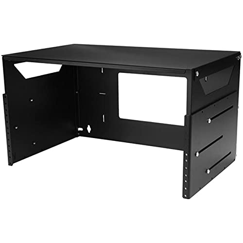 StarTech.com Wall-Mount Server Rack with Built-in Shelf - Solid Steel - 4U
