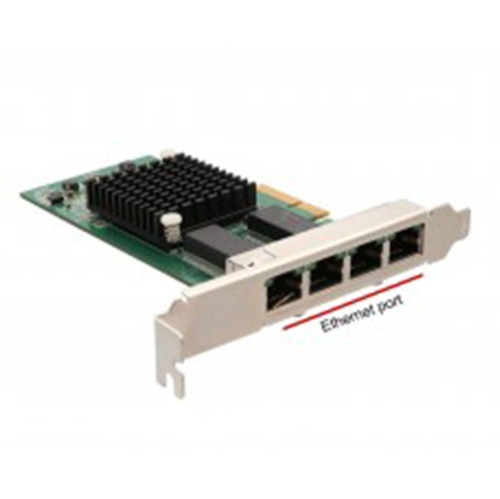 IOCrest 4 Port Gigabit Ethernet Intel i350-AM4 Chipset PCI-E X4 Network Interface Card
