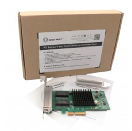 IOCrest 4 Port Gigabit Ethernet Intel i350-AM4 Chipset PCI-E X4 Network Interface Card