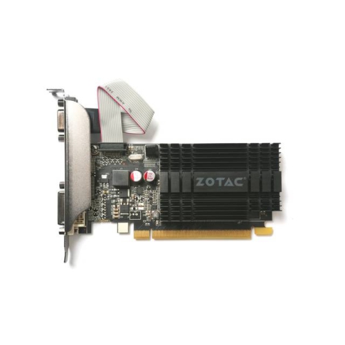 ZOTAC GeForce GT 710 2GB DDR3 PCI-E2.0 DL-DVI VGA HDMI Passive Cooled Single Slot Low Profile Graphics Card