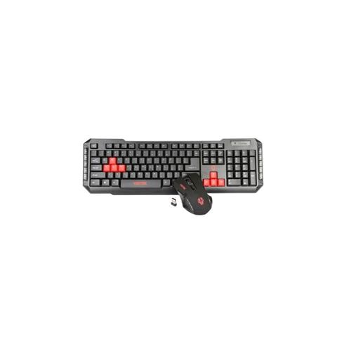 VIOTEK  Input Device Vt-Kw-10C Hawkpeck 2.4Ghz Wireless Mouse+Keyboard 800-2000Dpi Retail In Black/red