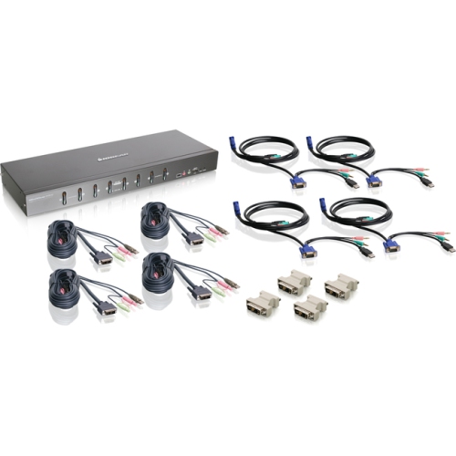 IOGEAR 8Port DVI KVMP Switch Kit with VGA Support