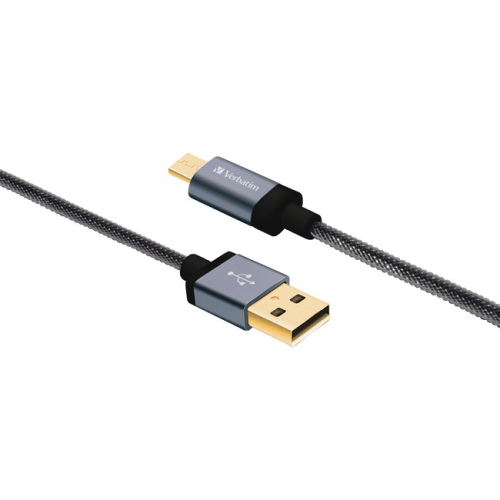 47" microUSB Cable Braided Blk