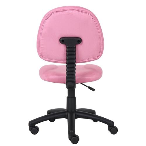 Nicer Furniture Perfect Posture Delux Microfiber Task Chair without Arms in Pink