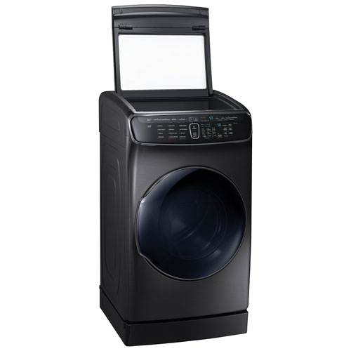 Sécheuse électrique à vapeur à compartiment Flex Dry 7,5 pi³ Samsung - Acier inox noir