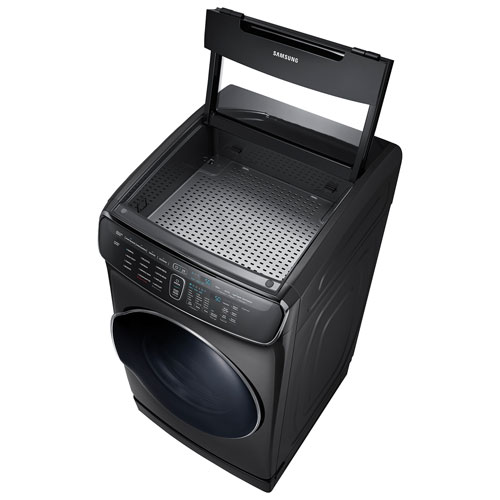 Sécheuse électrique à vapeur à compartiment Flex Dry 7,5 pi³ Samsung - Acier inox noir