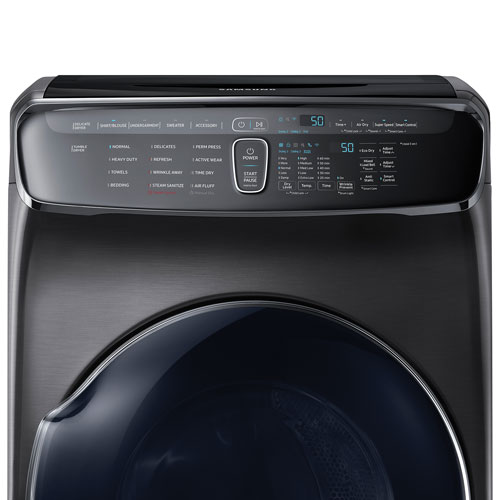 Sécheuse électrique à vapeur à compartiment Flex Dry 7,5 pi³ Samsung - Acier inox noir