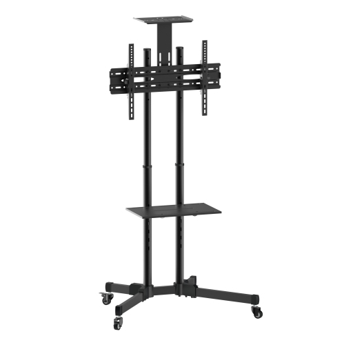 Duramex Universal Mobile TV Cart TV Stand with Mount Trolley with Camera Shelf for 37-75 Inch LED, LCD, Plasma Display up to 110 lbs VESA 600X400MM