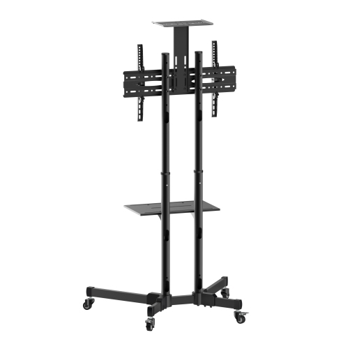 Duramex Universal Mobile TV Cart TV Stand with Mount Trolley with Camera Shelf for 37-75 Inch LED, LCD, Plasma Display up to 110 lbs VESA 600X400MM