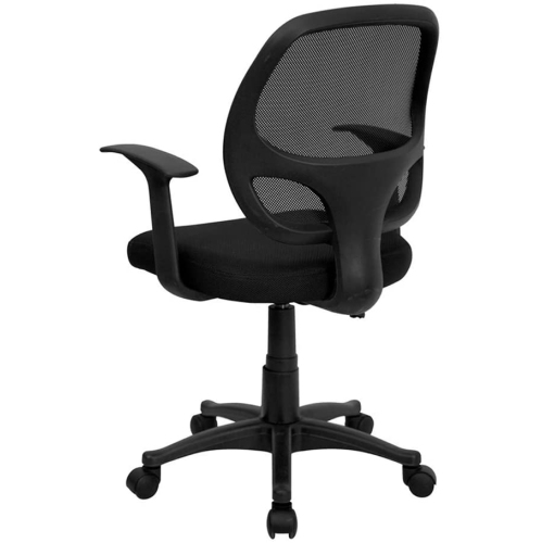 Nicer Furniture Mid-Back Black Mesh Computer Chair Task Desk Chair Ergonomic office Chair with Arms
