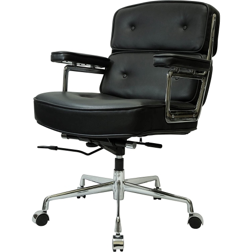 NICER INTERIOR  Furniture Alaia Executive Work Chair, Genuine Leather In Black