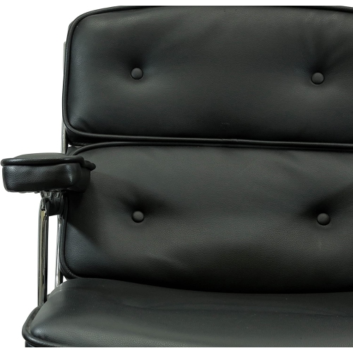 Nicer Furniture Alaia Executive Work Chair, Genuine Leather, Black