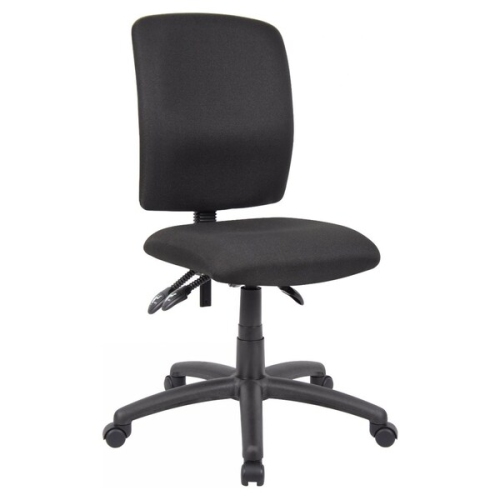 NICER INTERIOR Occ Multil-Function Task Chair Computer Desk Chair-Middle Back Ergonomic Office Chair- Black Fabric Without Arms