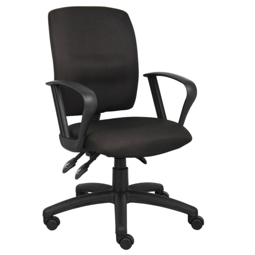 Nicer Furniture Multi-Function Task Computer Desk Chair, Fabric, Loop Arms