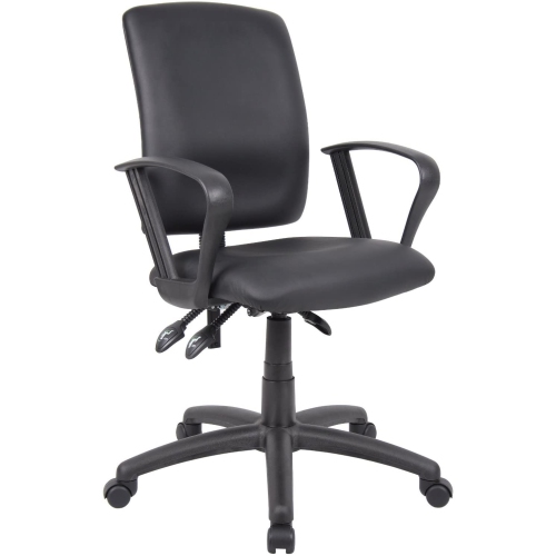 Nicer Furniture Multi-Function Task Computer Desk Chair, Polyurethane, Loop Arms