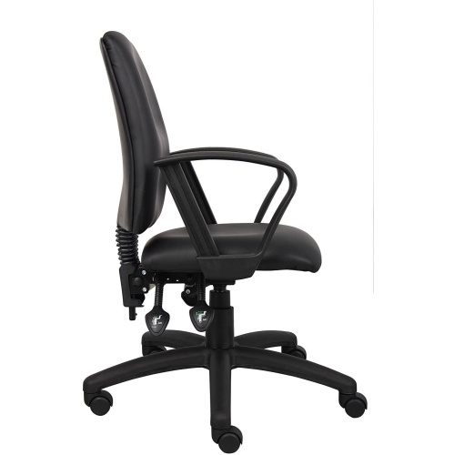 Nicer Furniture Multi-Function Task Computer Desk Chair, Polyurethane, Loop Arms