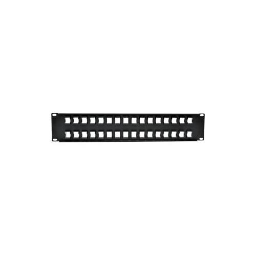 Tripp Lite 32-Port Keystone Blank Patch Panel RJ45 USB HDMI Cat5/Cat6 2URM