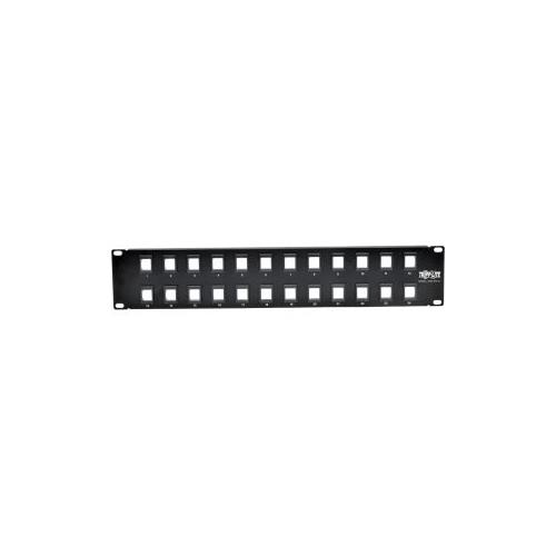 Tripp Lite 24-Port Keystone Blank Patch Panel RJ45 USB HDMI Cat5/6 2URM