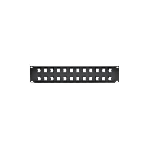Tripp Lite 24-Port Keystone Blank Patch Panel RJ45 USB HDMI Cat5/6 2URM
