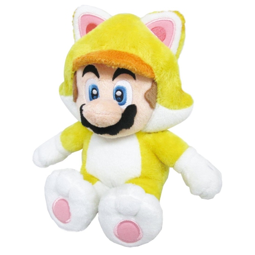 Nintendo Super Mario Cat Mario Plush Toy, 10"