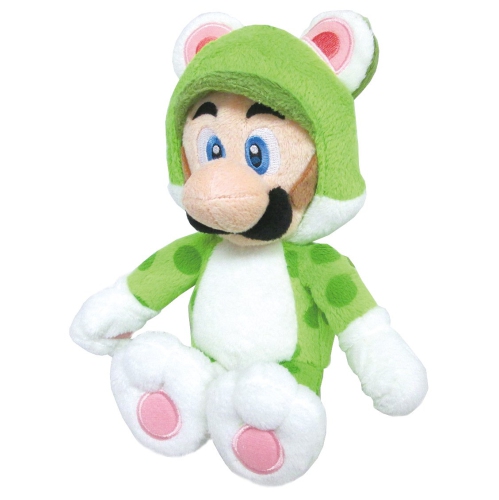 Nintendo Super Mario Cat Luigi Plush Toy, 10"