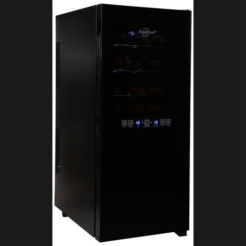 Koolatron 24-Bottle Freestanding Dual Temperature Zone Wine Cellar - Black