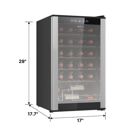 Réfrigérateur à vin autonome avec compresseur pour 24 bouteilles de Koolatron