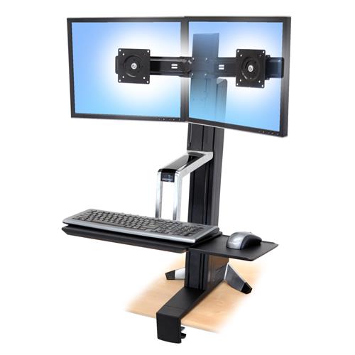 Ergotron 33 341 200 WorkFit S Dual Sit Stand Workstation