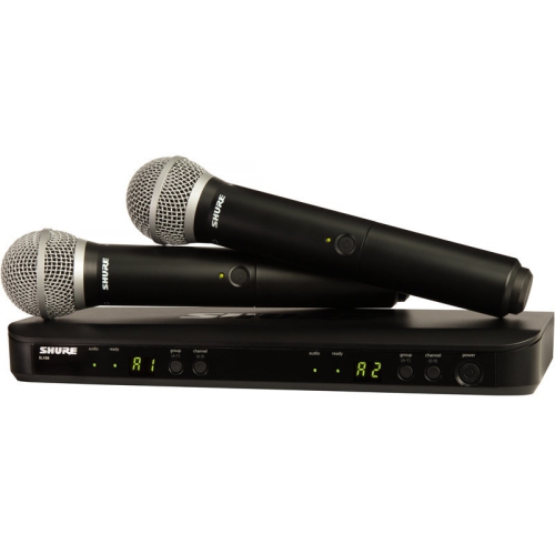 Shure BLX288/PG58 Dual-Transmitter Handheld Wireless System