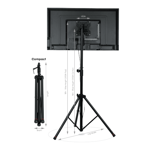 Cadres GFW-AV-LCD-1 Adj. Trépied ACL/DEL