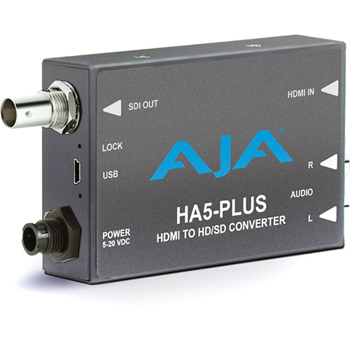 AJA HA5-Plus Mini-Converter HDMI to 3G-SDI with DSLR Format Support