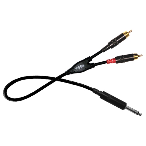 Digiflex TRS to Dual RCA Cable - 6 Foot