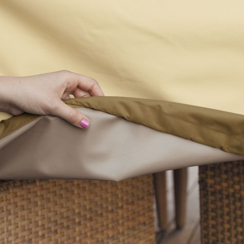 Classic Accessories Veranda Water Resistant General Purpose & Conversation Set Cover - 140" x 30" x 70" - Beige