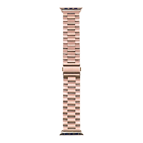 StrapsCo Stainless Steel Link Watch Band Strap for Apple Watch Series 1/2/3/4 - 42mm - Rose Gold